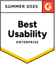 G2 Best Usability Enterprise Summer 2025