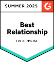G2 Best Relationship Enterprise Summer 2025